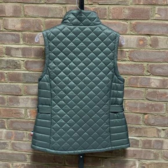 Tommy Hilfiger Olive Green Quilted Puffer Vest Size Small NEW - Picture 3 of 6